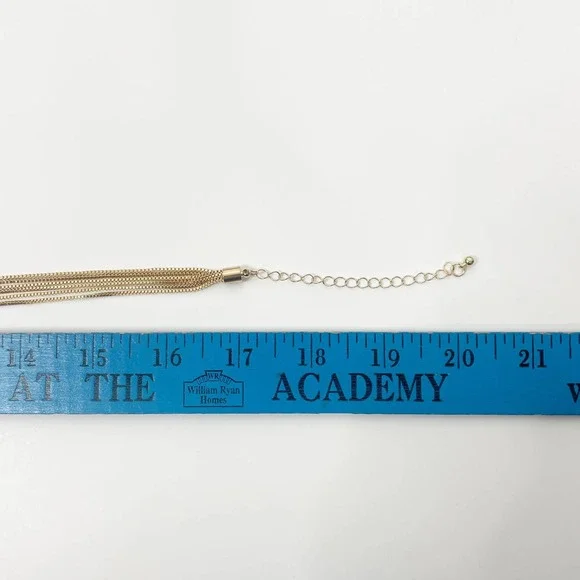 NEW Tassel Choker Necklace Ball Decor Twisted Snake Chain Lobster Claw - Picture 10 of 12